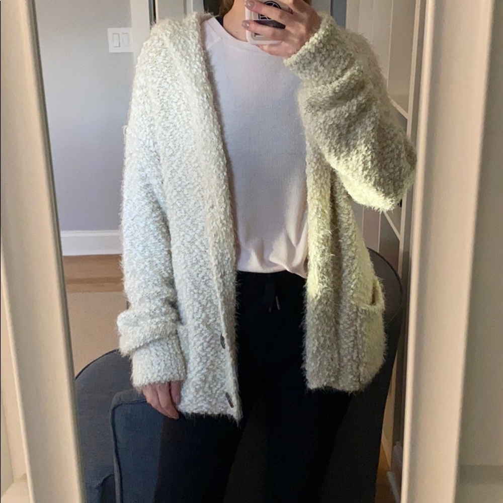 Fuzzy knit sweater